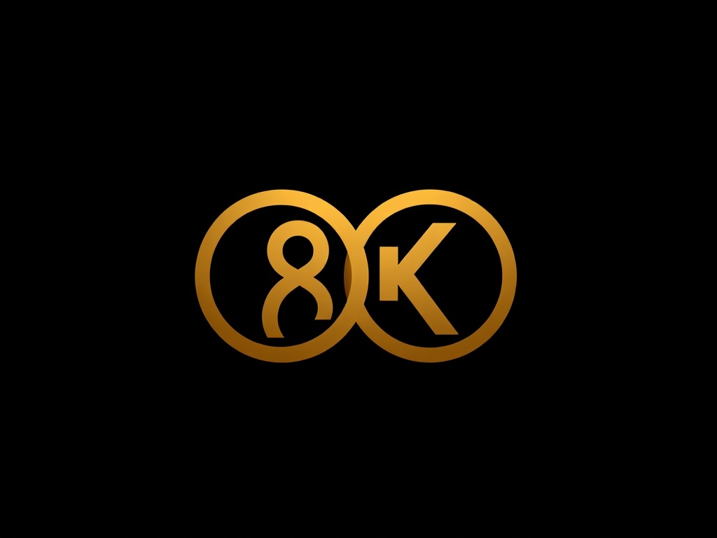 Clean geometric logo mark: interlocking circles in gold on matte black background. 8k, vector style.